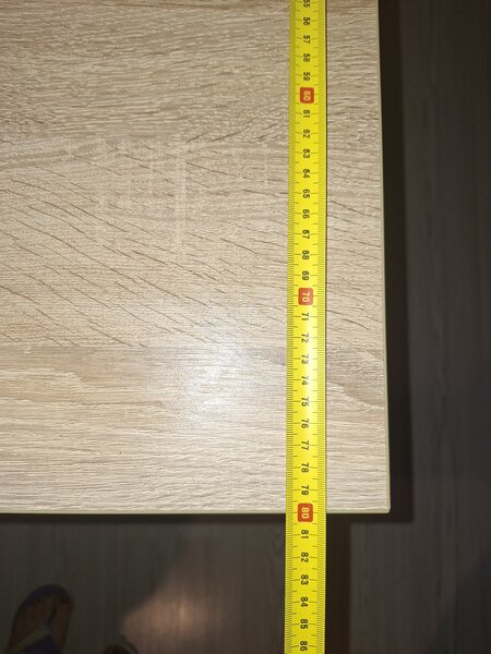 Masa sufragerie L 160 cm, l 80 cm.